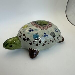 Talavera Hand Painted Turtle Mexican Folk Art Terracotta Acapulco Princess Hotel